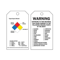Self-Laminating Right-To-Know Tags, Polyester, 3" W x 5-3/4" H, English D. Morneault & Fils