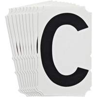 &eacute;tiquettes de lettres et chiffres gothiques individuels Quick-Align, C, 4" h, Noir D. Morneault & Fils