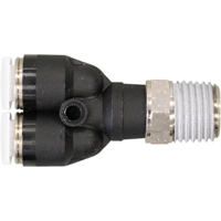 Topfit Male Threaded Y-Connector Fitting, 1/2" Dia, Polymer D. Morneault & Fils