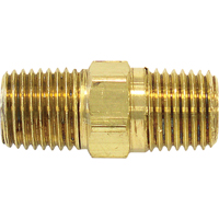 Male Hex Nipple, Brass D. Morneault & Fils