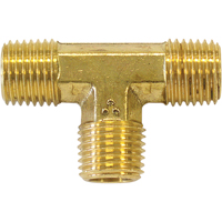 Raccords en T m&acirc;les, Laiton, 1/4" D. Morneault & Fils