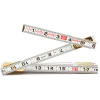 Red End&reg; Masonry Rule, 6' L, Wood, 1/16" Graduations D. Morneault & Fils