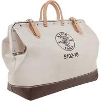 Sac &agrave; outils robuste de 18", Toile, 1 pochettes, Beige D. Morneault & Fils