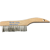 Shoe Handle Scratch Brushes, Stainless Steel, 4 x 16 Wire Rows, 10" Long D. Morneault & Fils