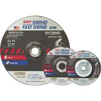 A24N Fast Grinding Wheel, 4-1/2" x 3/16", 7/8" Arbor, Aluminum Oxide, Type 27 D. Morneault & Fils