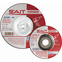 A24N Fast Grinding Wheel, 6" x 1/4", 7/8" Arbor, Aluminum Oxide, Type 27 D. Morneault & Fils