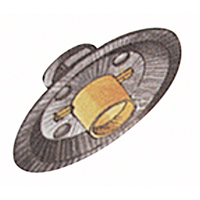 A24N Fast Grinding Wheel, 6" x 1/4", 7/8" Arbor, Aluminum Oxide, Type 27 D. Morneault & Fils