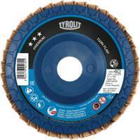 Twin Flap Disc, 4-1/2" x 7/8", Type 27, 40 Grit, Ceramic/Zirconia Alumina D. Morneault & Fils