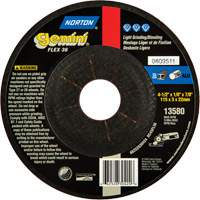 Gemini&reg; Flexible Mini Disc Depressed Centre Wheel, 4-1/2" x 1/8", 7/8" Arbor, Aluminum Oxide, Type 27 D. Morneault & Fils