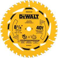Lame de scie circulaire pour la coupe transversale, 8-1/4", 40 dents, Pour Bois D. Morneault & Fils
