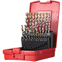 Jobber Length Drill Set, 19 Pieces, High Speed Steel D. Morneault & Fils