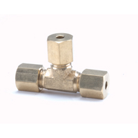 Compression Tees - Tube All Ends, 1/4" x 1/4" x 3/8" D. Morneault & Fils