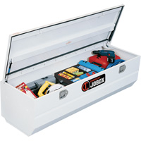 Coffre &agrave; outils robuste pour camion, 20-1/4" x 58-1/2" x 19", Acier, Beige/Noir/Bleu/Brun/Vert/Gris/Orange/Rouge/Argent/Havane/Jaune D. Morneault & Fils