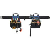 20 Pocket Tool Belt Combo, Polyester, Black D. Morneault & Fils