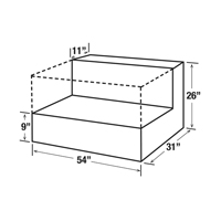 R&eacute;servoir de transfert pour carburant en acier, Acier, Capacit&eacute; 50 gal., Blanc D. Morneault & Fils
