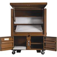 Field Office Jobsite Box, 33" W x 63" D x 80" H, Steel, Red D. Morneault & Fils