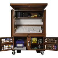 Field Office Jobsite Box, 33" W x 63" D x 80" H, Steel, Red D. Morneault & Fils