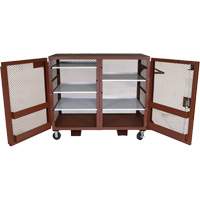 Armoire mobile en treillis, Acier, 49 pi³, Rouge D. Morneault & Fils