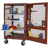 Armoire mobile en treillis, Acier, 22 pi³, Rouge D. Morneault & Fils