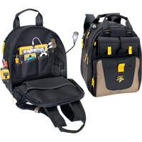E-Charge Back Pack, 15" L x 10-1/2" W, Black, Polyester D. Morneault & Fils