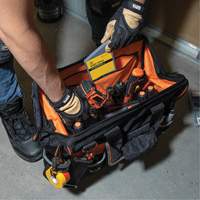 Sac &agrave; outils avec grande ouverture Tradesman Pro, Nylon balistique, 42 pochettes, Noir D. Morneault & Fils