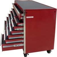 Chariot &agrave; outils industriel, 12 tiroirs, 56" la x 24-1/2" p x 38-1/8" h, Rouge D. Morneault & Fils
