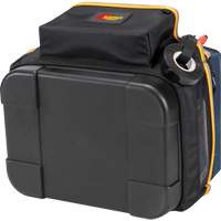 Porte-outils &eacute;lectrique/CHVAC &agrave; base moul&eacute;e, Polyester balistique, 20 pochettes, Noir/Bleu D. Morneault & Fils