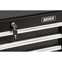 Industrial Tool Cart, 3 Drawers, 29-4/5" W x 21-1/5" D x 38-4/5" H, Black D. Morneault & Fils