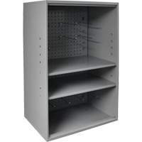 Armoire d'entreposage de produits abrasifs avec panneau perfor&eacute;, Acier, 19-7/8" x 14-1/4" x 32-3/4", Gris D. Morneault & Fils