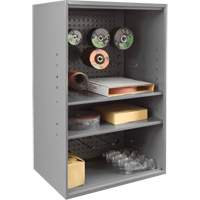 Armoire d'entreposage de produits abrasifs avec panneau perfor&eacute;, Acier, 19-7/8" x 14-1/4" x 32-3/4", Gris D. Morneault & Fils