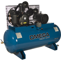 Industrial Series Air Compressors - Horizontal Compressors - Two Stage, 100 Gal. (120 US Gal) D. Morneault & Fils