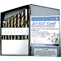 GF21R Jet-Kut&reg; Gold Super Premium Drill Bit Set, 21 Pieces, Steel D. Morneault & Fils