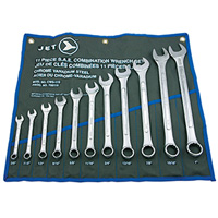 11-Piece SAE Raised Panel Combination Wrench Set, Combination, 11 Pieces, Imperial D. Morneault & Fils