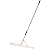 Pro Level Rakes, Aluminum Handle, 36" W, Aluminum Blade, 36 Tines D. Morneault & Fils