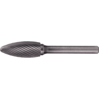 Solid Carbide Burrs - Flame Shaped, 1/8" Dia., 1/8" Shank D. Morneault & Fils