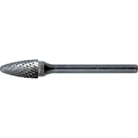 Solid Carbide Burrs - Tree Shape with Ball Nose, SF-1, 1/4" Dia., 5/8" Depth of Cut D. Morneault & Fils