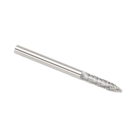Solid Carbide Burrs - Tree Shape Pointed End, SG-44, 3 mm Dia., 1/8" Shank D. Morneault & Fils