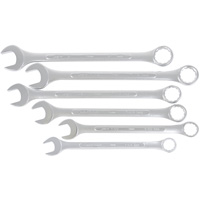 Fully Polished Long Pattern Combination Wrench Set, Combination, 6 Pieces, Imperial D. Morneault & Fils