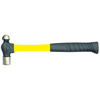 Heavy-Duty Fibreglass Handle Ball Pein Hammer, 8 oz. Head Weight, Plain Face, Cushion Handle D. Morneault & Fils