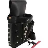 Extra-Capacity Tool Pouches, Multiple Tool Holder, Leather, 8 Pockets D. Morneault & Fils