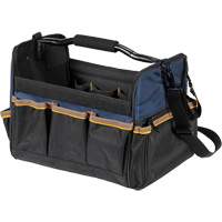 Open Top 14" Soft Side Tool Boxes, Polyester, 21 Pockets, Beige D. Morneault & Fils