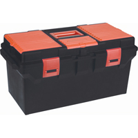 Coffres &agrave; outils en plastique, 22" la x 11" p x 10-1/2" h, Noir D. Morneault & Fils