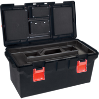 Coffres &agrave; outils en plastique, 22" la x 11" p x 10-1/2" h, Noir D. Morneault & Fils