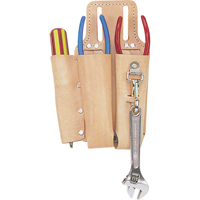 Porte-outils pour monteur de ligne, Porte-outil multiple, Cuir, 3 Poches D. Morneault & Fils