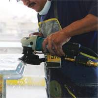 Polisseuse &eacute;lectronique pour pierre, 4" tampon, 7,9 A, 2000-4000 Tr/min &agrave; vide D. Morneault & Fils