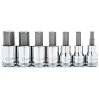 Metric Bit Socket Set, Hex, 1/2" Drive, 7 Pcs D. Morneault & Fils