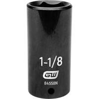 SAE Socket, Impact, 1-1/8", 1/2" Drive, 6 Points, Deep D. Morneault & Fils