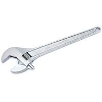 Adjustable Tapered Handle Wrench - Carded, 18" L, 2-1/16"/53 mm Max Width, Chrome/Polished D. Morneault & Fils