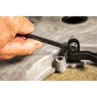 Jeu de cl&eacute;s &agrave; cliquets &agrave; cannelure avec rev&ecirc;tement d'oxyde noir X6, Combinaison/Ouverte, 7 morceaux, M&eacute;trique D. Morneault & Fils