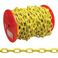 Proof Coil Chain, Low Carbon Steel, 3/16" x 100' (30.4 m) L, Grade 30, 800 lbs. (0.4 tons) Load Capacity D. Morneault & Fils